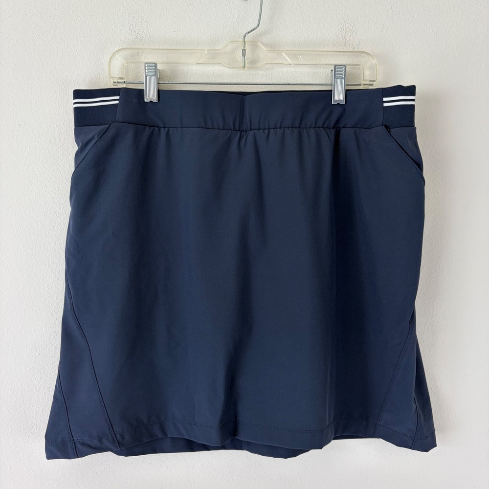 Kyodan Golf Navy XL Blue Athletic Skort Striped Waistband Pockets Pickleball